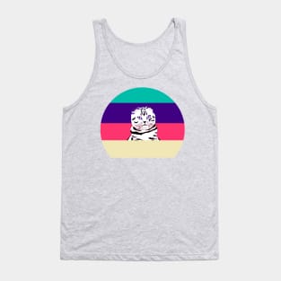 Cat Retro Style Tank Top